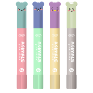 Lipici solid PVP Animals LS006A stick multicolor pentru școală și birou