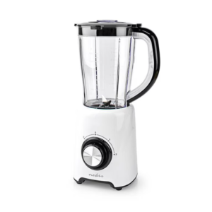 Blender NEDIS, 800W, 1.5l, 2 viteze, Turbo, Inox/Plastic, Negru/Alb