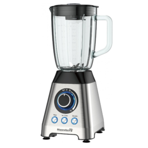 Blender, Hausberg HB-7764, doua viteze cu pulsatii, recipient sticla 1.8 L, 1200 W, Inox, Argintiu