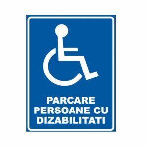 Indicator parcare persoane cu dizabilități