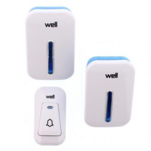 Sonerie fără fir Well Jingle cu 2 unități interioare și buton wireless