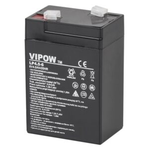 Acumulator stationar AGM VRLA 6V 4.5Ah Vipow cu dimensiuni compacte si performanta stabila