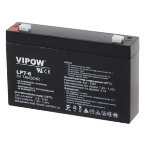 Acumulator stationar AGM VRLA 6V 7Ah Vipow cu dimensiuni compacte si greutate redusa