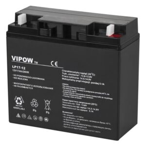 Acumulator stationar AGM VRLA 12V 17Ah cu dimensiuni compacte si greutate de 5.3 kg