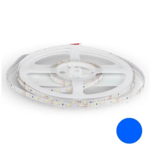 Banda LED albastră V-TAC 5 metri cu 60 LED-uri pe metru și protecție IP20