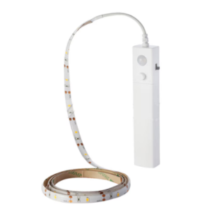 Banda LED 2835 1 metru cu senzor de mișcare și alimentare baterii AAA, iluminare alb natural