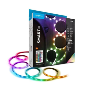 Banda led smart Modee 24W RGB 10 metri cu telecomandă și iluminare colorată