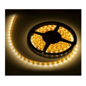 Banda LED waterproof 5 metri cu 300 LED-uri SMD 5050 alb cald, protecție IP65