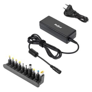 Alimentator laptop automat Rebel 90W cu mufe multiple și protecție integrată, culoare neagră