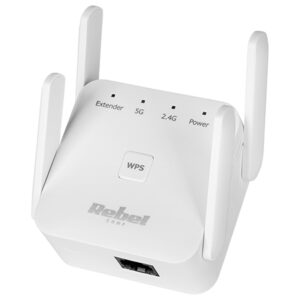 Range extender dual band 300mbps alb model Rebel pentru extinderea semnalului wireless