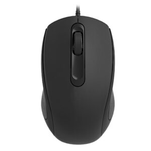 Mouse USB-C 3D negru cu fir și rezoluție 1200 DPI, model OM441BC