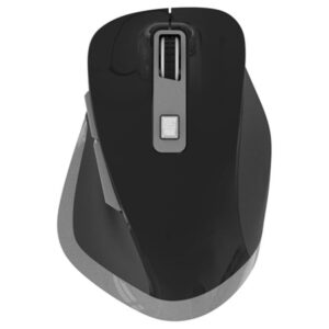 Mouse wireless negru gri cu incarcare USB-C si 6 butoane