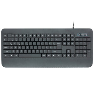 Tastatura USB K110 Platinet neagra cu taste ergonomice si design clasic