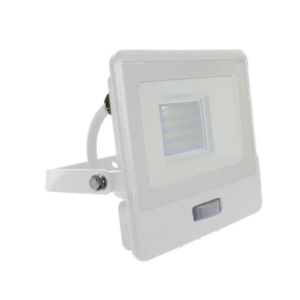 Proiector LED V-TAC 20W, alb, IP65, 1m cablu, senzor de miscare, 4000K
