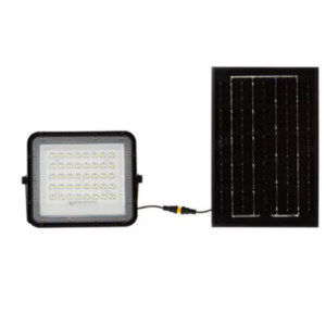 Proiector LED cu incarcare solara V-tac, 6W, 400lm lumina rece, 6400K, telecomanda, negru