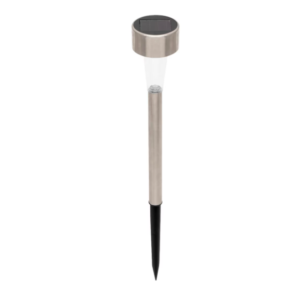 Lampă solară de grădină, metal, 1 LED alb cald, 24 buc/display, baterie AAA HOME MX843
