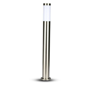 Lampa de gradina V-TAC, E27, Inox/Policarbonat, IP44, 60W, Argintiu