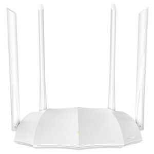 Router wireless alb cu 4 antene Tenda T-AC5 pentru conexiune rapida si stabila