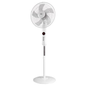 Ventilator de picior cu telecomandă și timer, model TSA8024, design modern și ajustabil