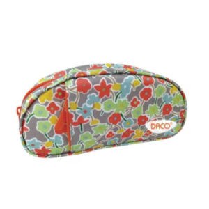 Penar tip borseta multicolor cu model floral si un fermoar, dimensiuni 21x10x5 cm
