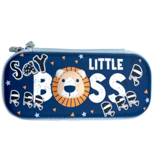 Penar borseta albastru S-Cool 3D Little Boss cu fermoar și compartimente interioare