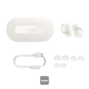 Căști wireless Baseus Bowie EZ10 True Wireless alb în cutie