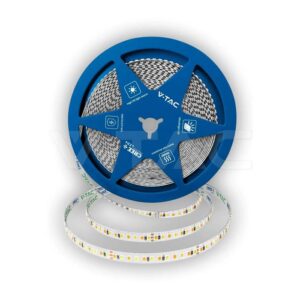 Bandă LED V-TAC VT-2835-168 24V 12W pe metru 3000K IP20
