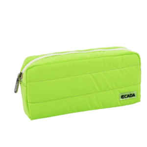 Penar tip etui verde cu un fermoar, model Ecada 786022