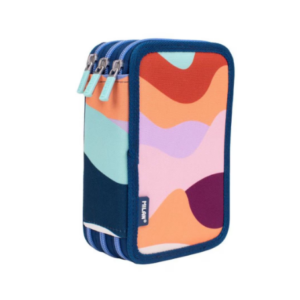 Penar echipat multicolor cu 3 fermoare din poliester, model The Fun