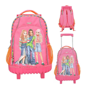 Ghiozdan școlar cu roți multicolor Top Model Joy 12914A cu două compartimente