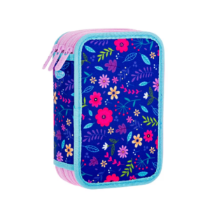 Penar neechipat multicolor cu 3 fermoare și model floral Daco