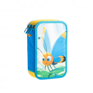 Penar neechipat cu 3 fermoare și design fluturaș multicolor