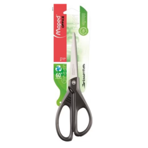 Foarfeca Maped neagra de 21 cm cu lama din otel inoxidabil si maner din plastic reciclat