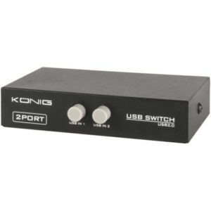 Switch USB 2 porturi Konig CMP-USBSW2 pentru partajare dispozitiv USB intre 2 computere