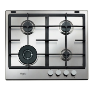 Plita incorporabila Whirlpool Estetica Ambient GMA 6422 IX, Gaz, 4 Arzatoare, Gratare fonta, 60 cm, Inox