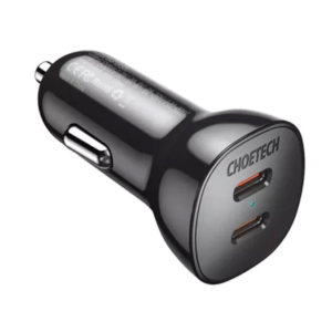 Incarcator auto Choetech TC0008 2x USB-C Incarcare rapida Power Delivery 40W 3A FCP AFC, Negru