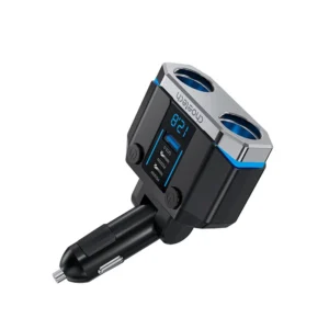 Încărcător auto Choetech TC0020-BK PD 30W cu 3 porturi și 2 prize auto