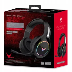 Căști gaming stereo cu microfon și iluminare RGB Varr VH6060B