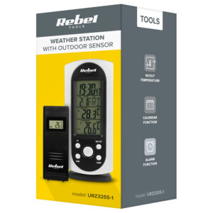 Stație meteo cu senzor exterior Rebel Tools URZ3255-1