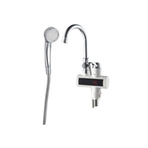 Robinet electric instant cu duș Well Rainfall FCT-EL-RAINFALL-WL cu afișaj digital
