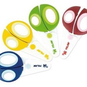 Foarfece colorate pentru copii cu sistem de siguranță și lamă din plastic