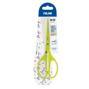 Foarfeca verde MILAN Acid cu lamă din oțel inoxidabil și mâner ergonomic de 17 cm