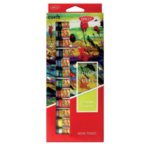 Set de 12 culori ulei în tuburi de 12 ml pentru pictură artistică