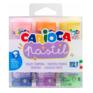 Set de acuarele tempera pastel în 6 culori, 25ml fiecare, pentru pictură creativă