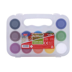 Set de 12 culori acrilice multicolore în tuburi de 20 ml pentru pictură creativă