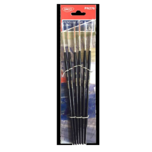 Set de 6 pensule cu par sintetic si varf lung pentru pictura detaliata