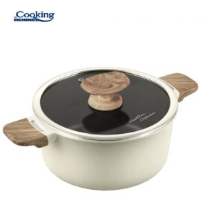 Cratiță HEINNER Wild Stone din aluminiu cu capac 20x9.5 cm 2.5 L