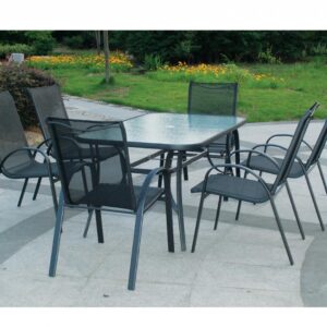 Set mobilier 7 piese HEINNER Fiesta STSM007 negru