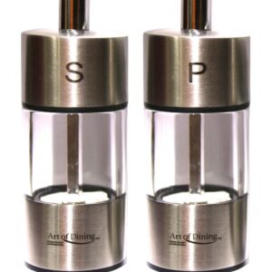 Set 2 rășnițe sare și piper inox 9 cm HEINNER Art of Dining HR-JMS3692