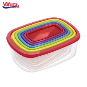 Set 7 caserole dreptunghiulare Happy VANORA HOME VN-FM-7FM